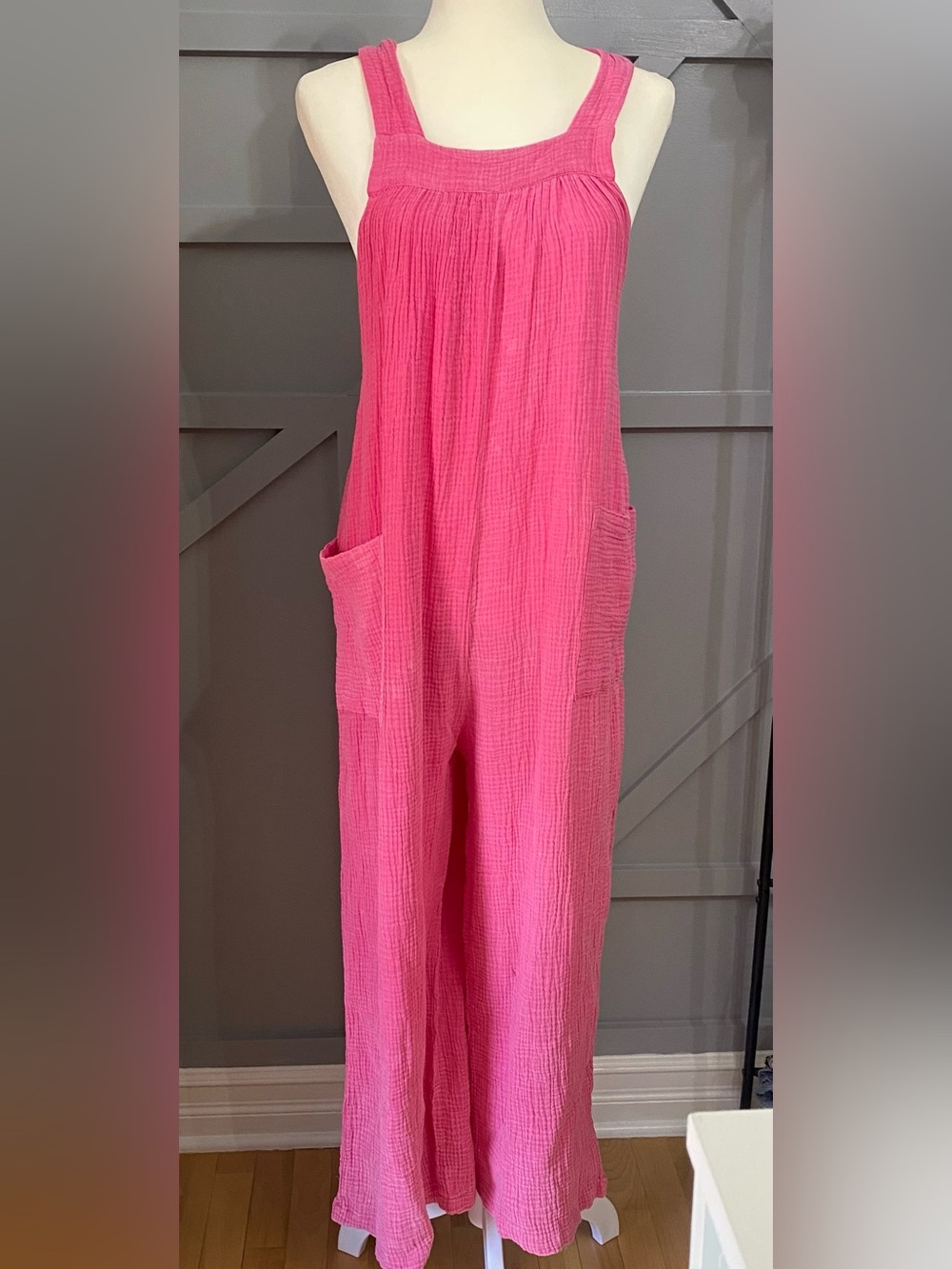 Culture Code Pink Gauze Jumpsuit Size M NWT